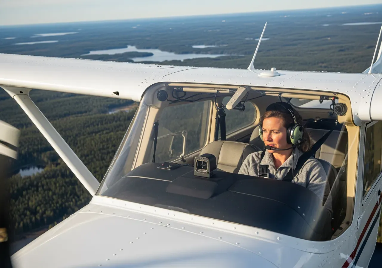 Introduktionsflygning i litet propellerplan