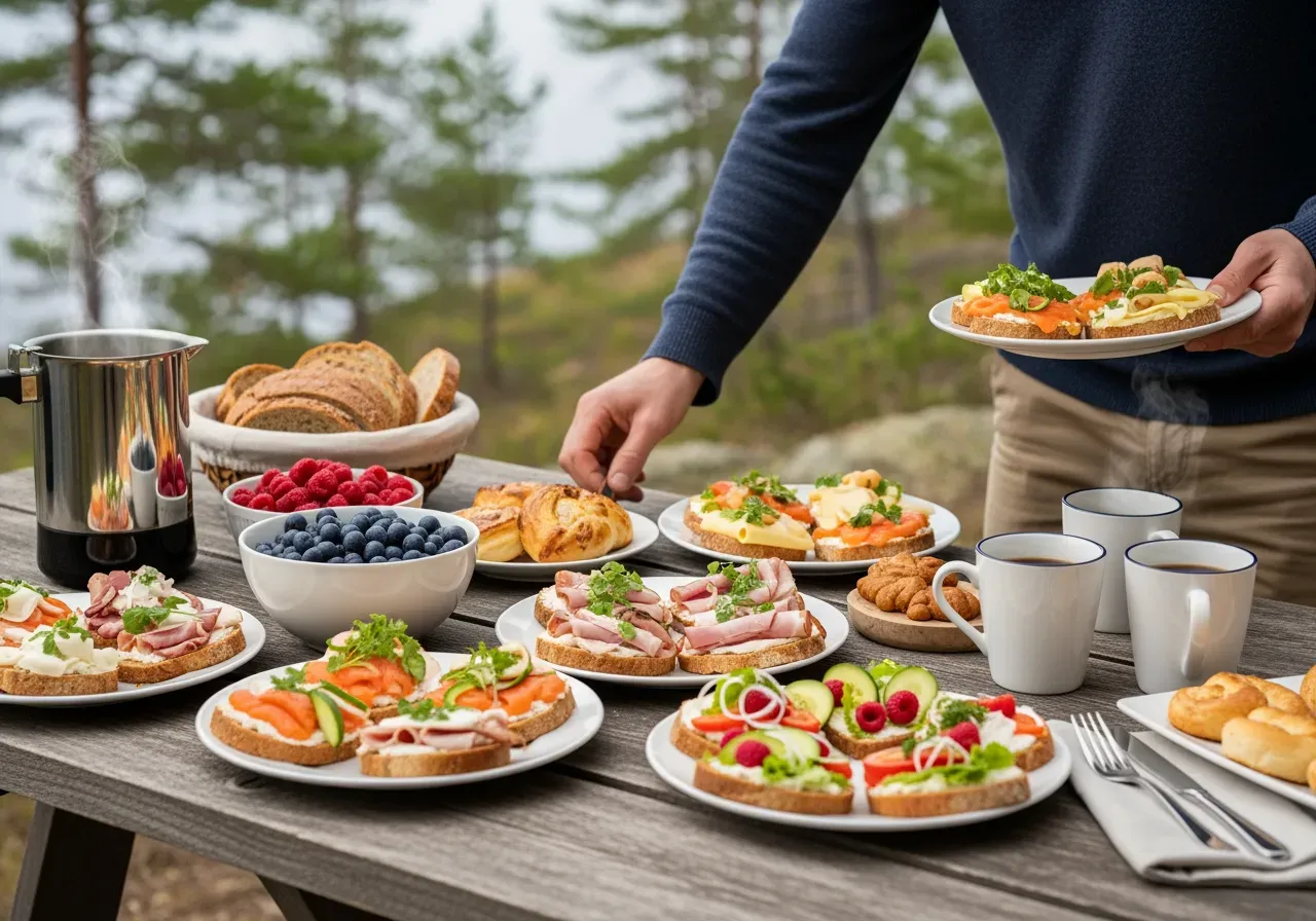 Brunch efter skärmflyg golf mordmiddag