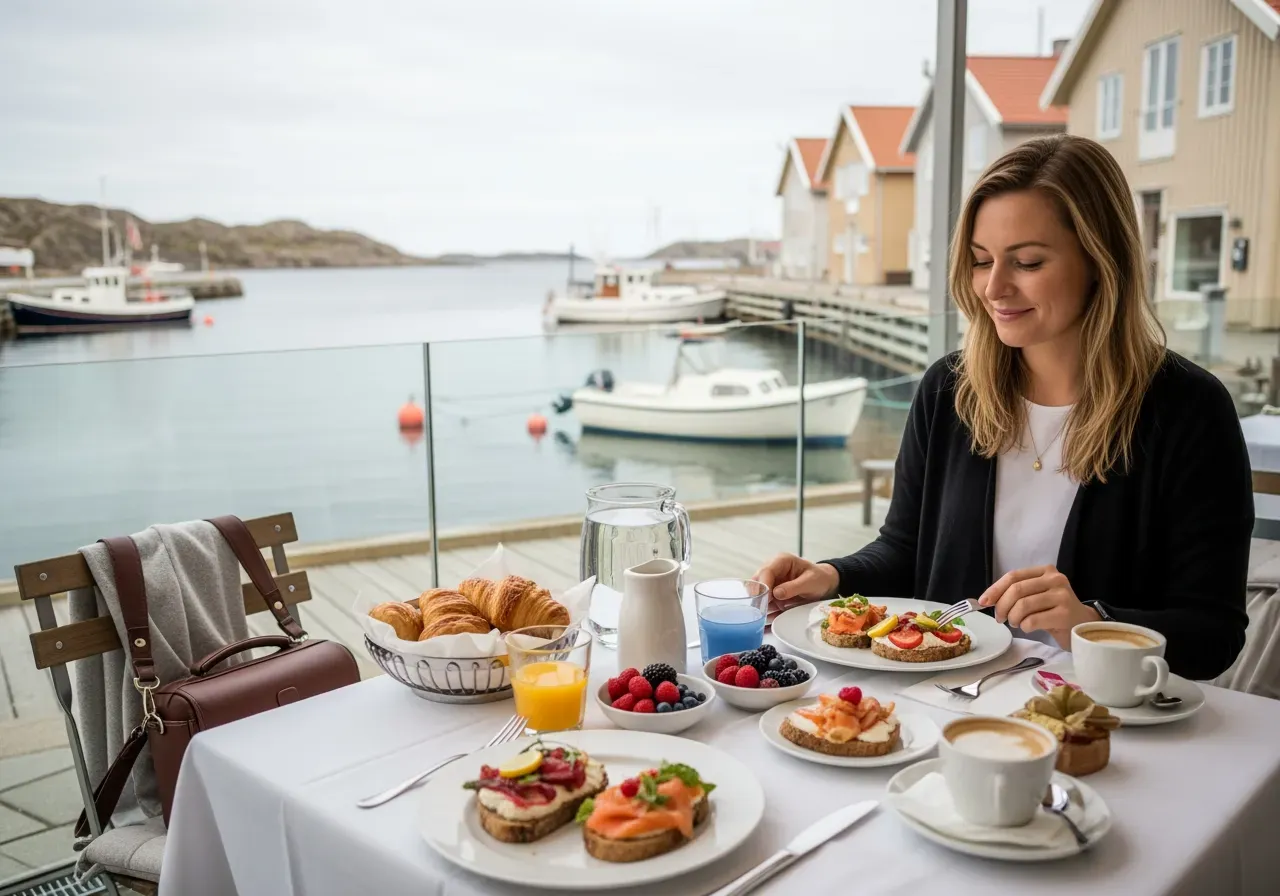 Brunch efter foto och kryssning