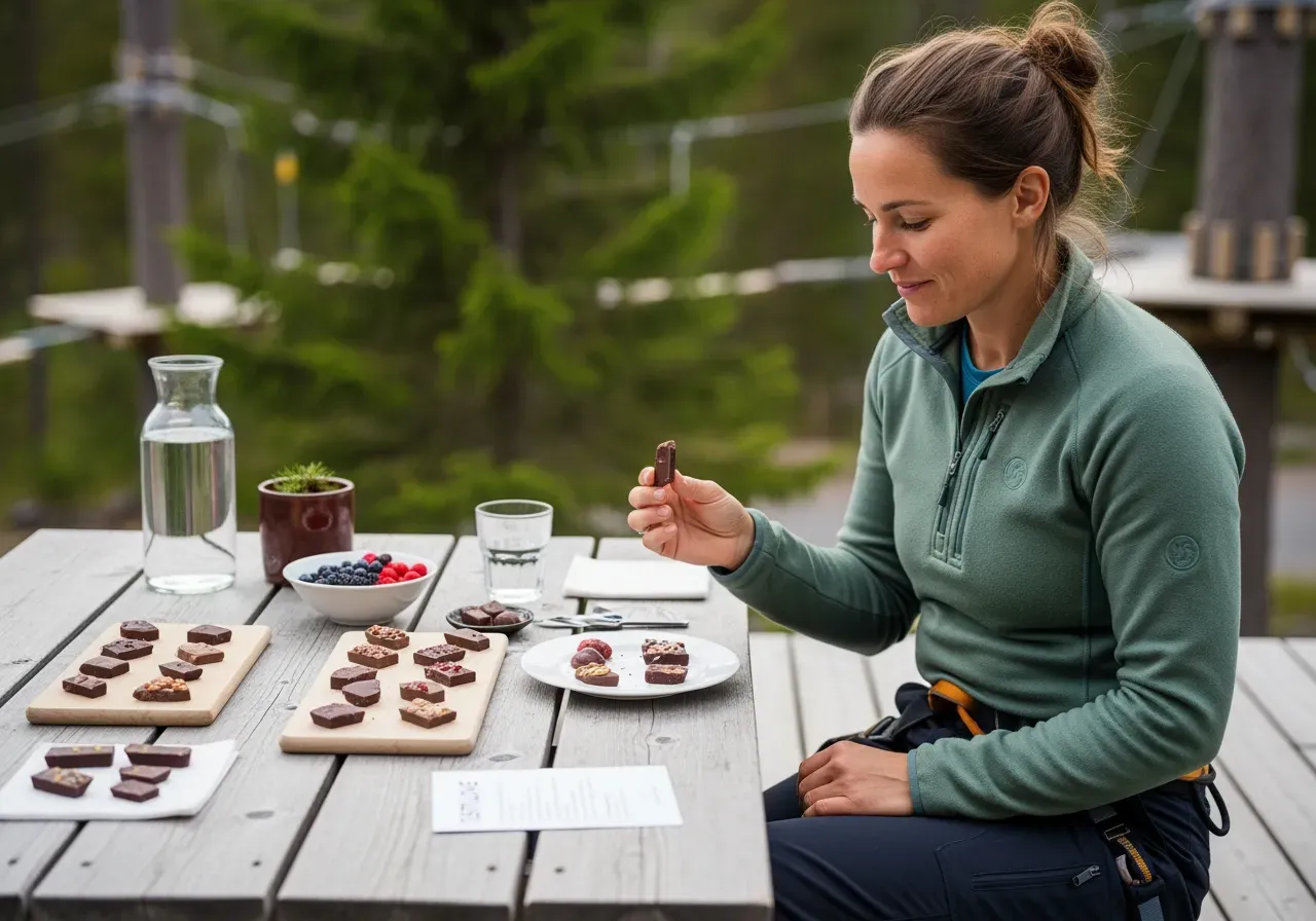 Chokladprovning efter äventyrsbana