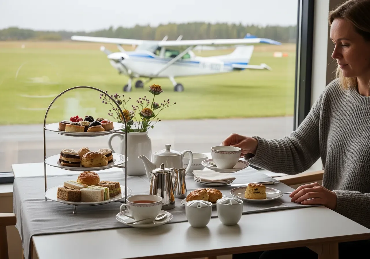 Eftermiddagste efter flygäventyr