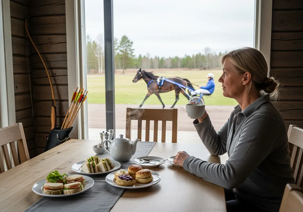 Eftermiddagste efter bågskytte och trav