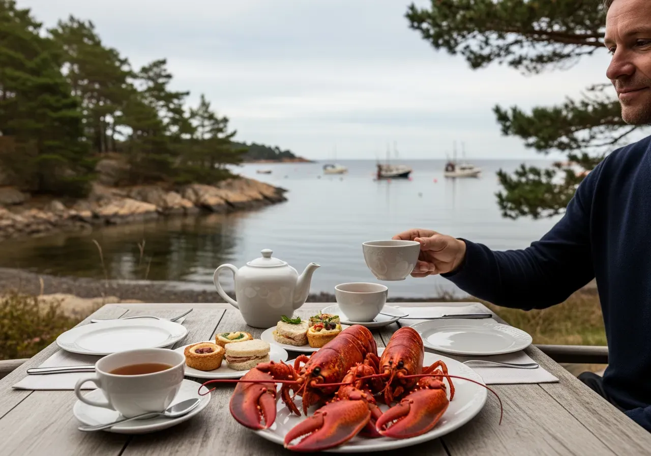 Eftermiddagste efter hummerfiske för två