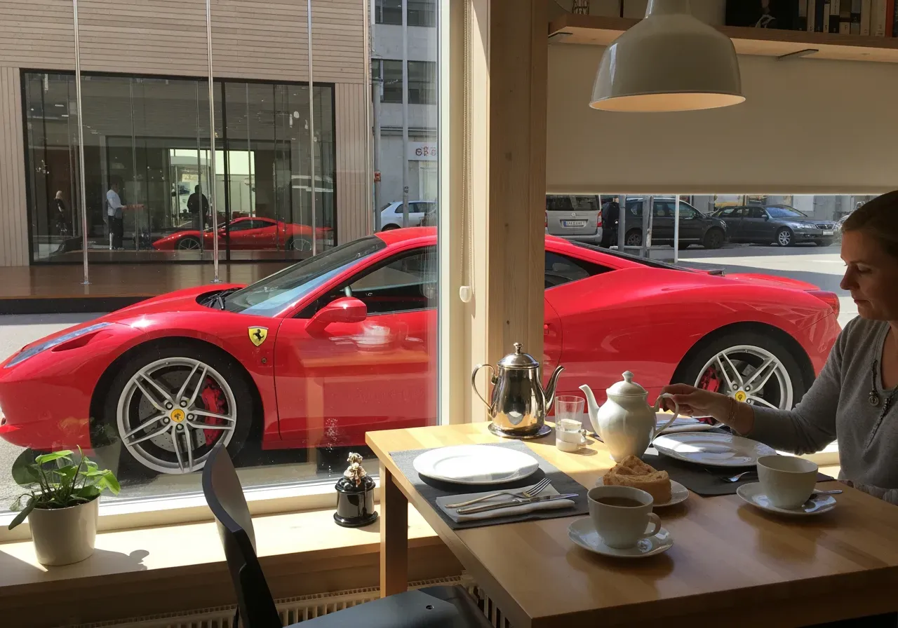 Eftermiddagste efter poledans och Ferrari