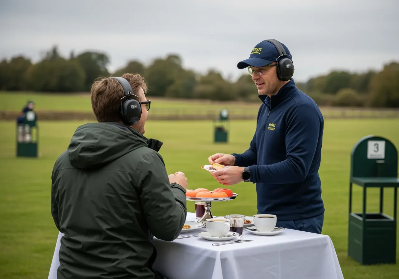Eftermiddagste efter lerduveskytte för två