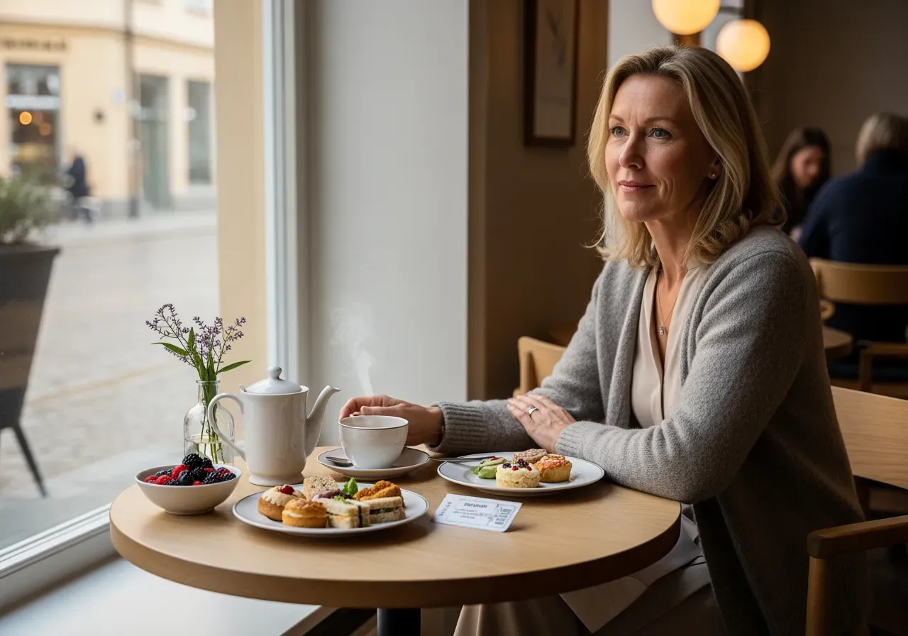 Eftermiddagste efter teater och upplevelser