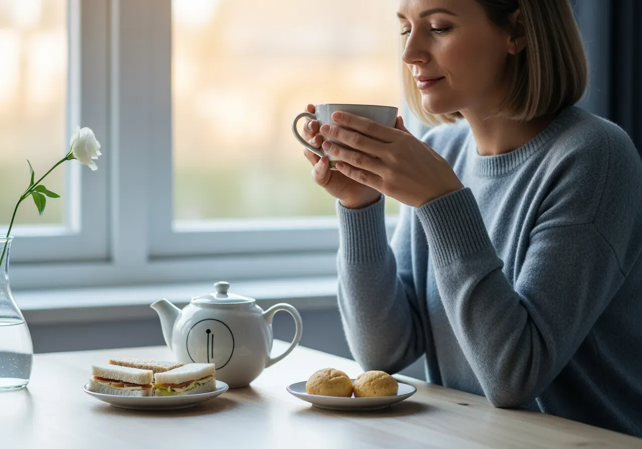 Eftermiddagste för lugn återhämtning