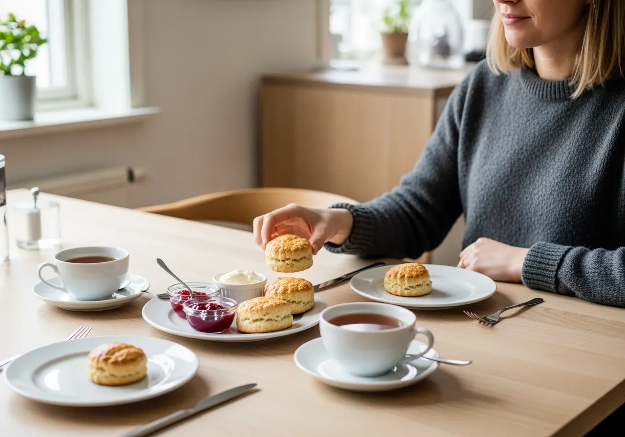 Eftermiddagste för två med scones