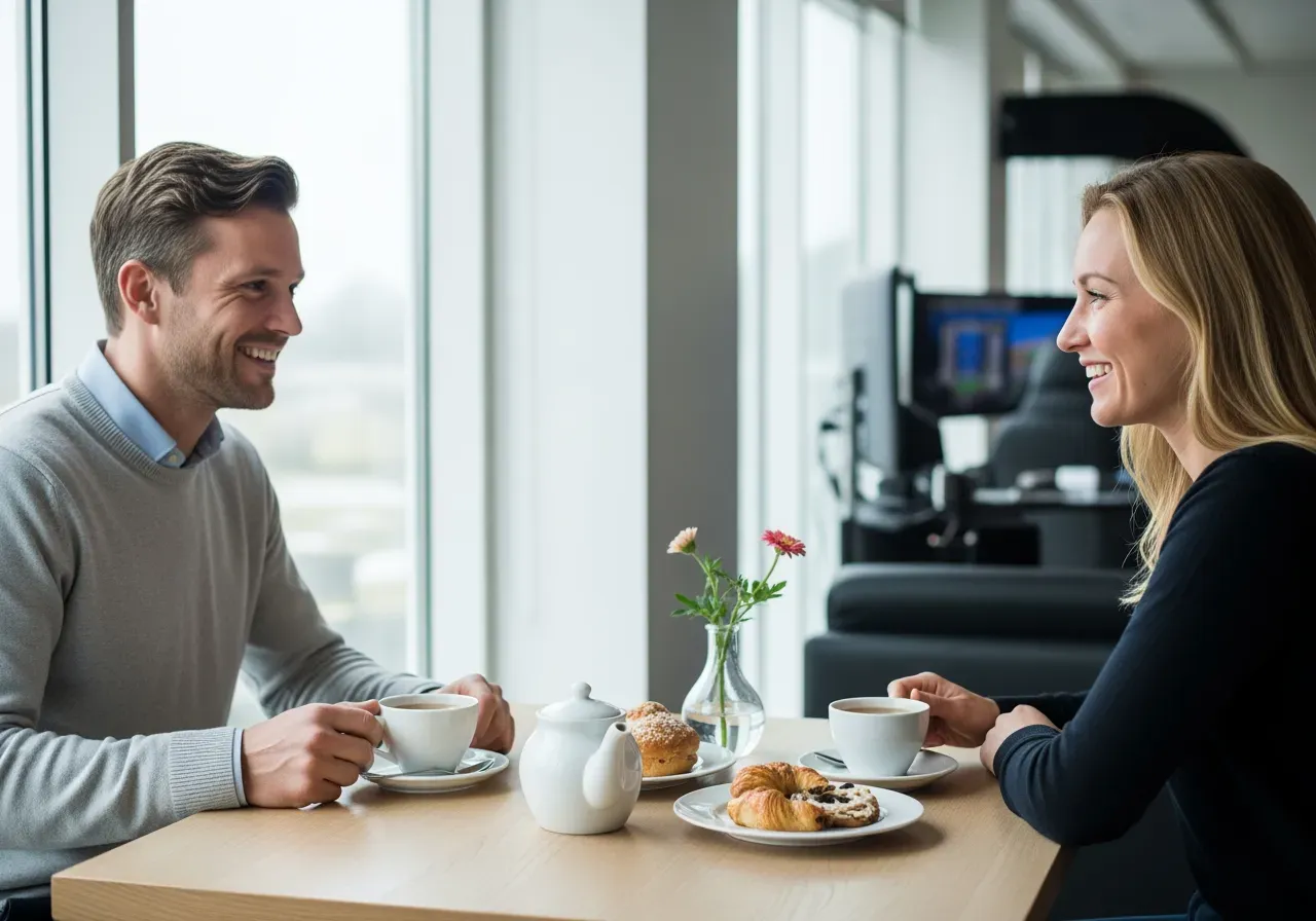 Eftermiddagste efter simulatorflyg för två