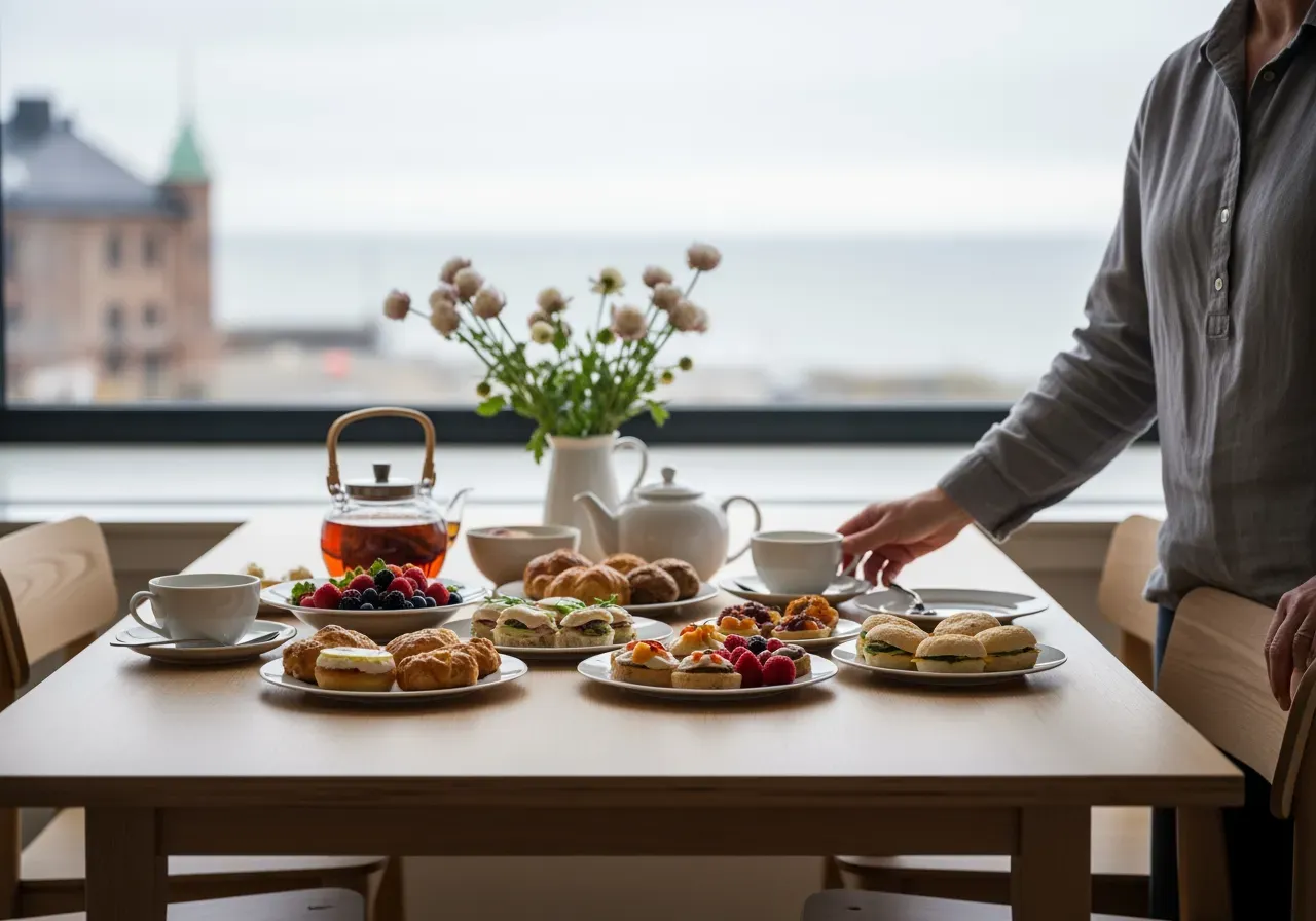 Eftermiddagste efter kustspa och stadsvandring