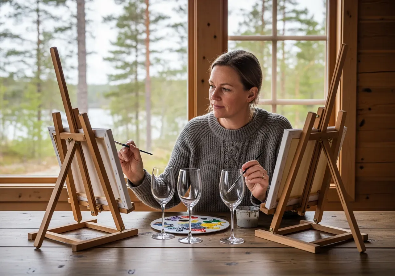 Måla och skåla för två