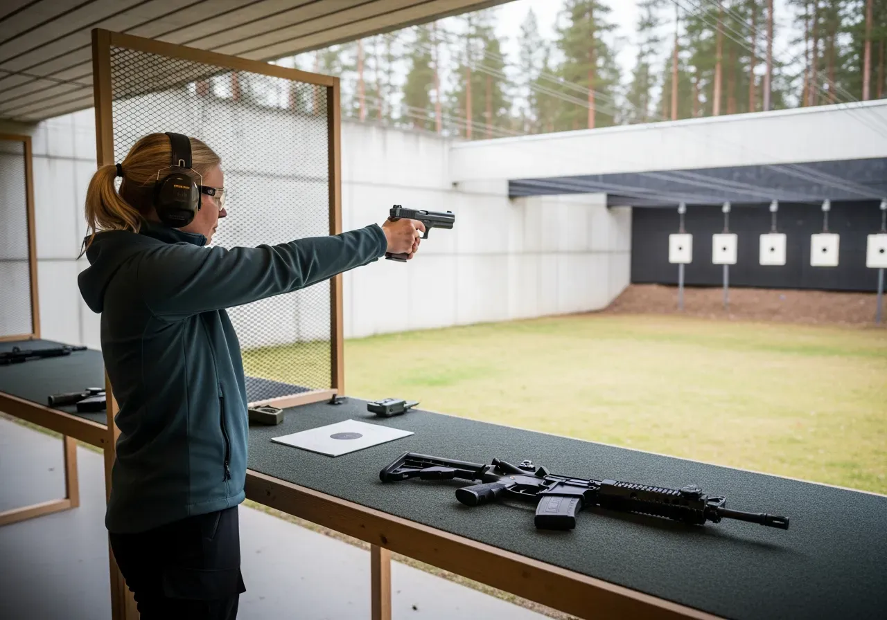 Skytte för nybörjare pistol och karbin