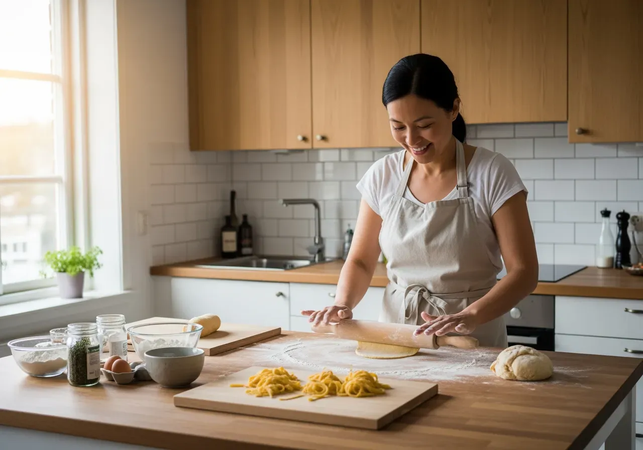 Italiensk matlagningskurs för familj