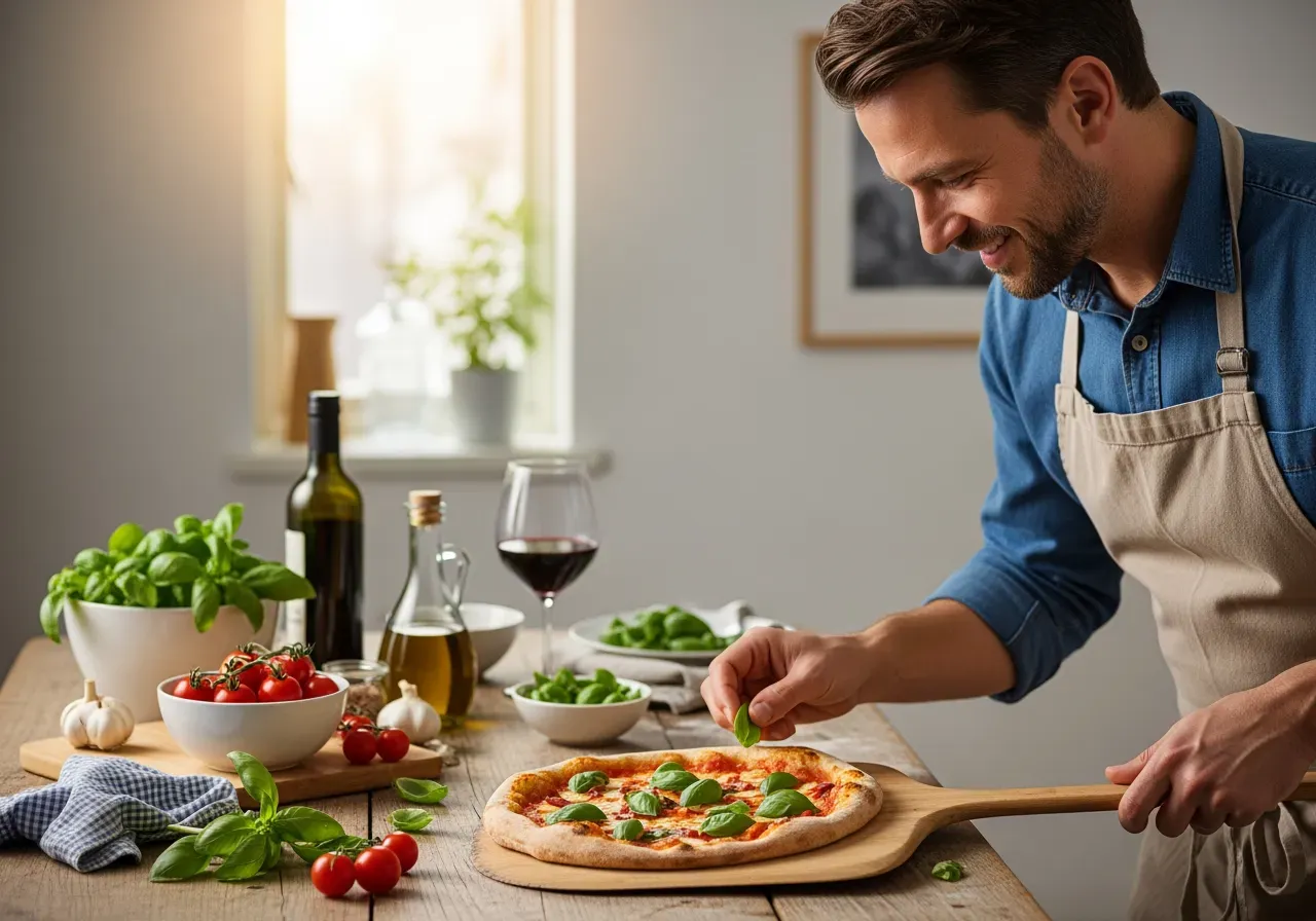 Italiensk matlagningskväll för födelsedag