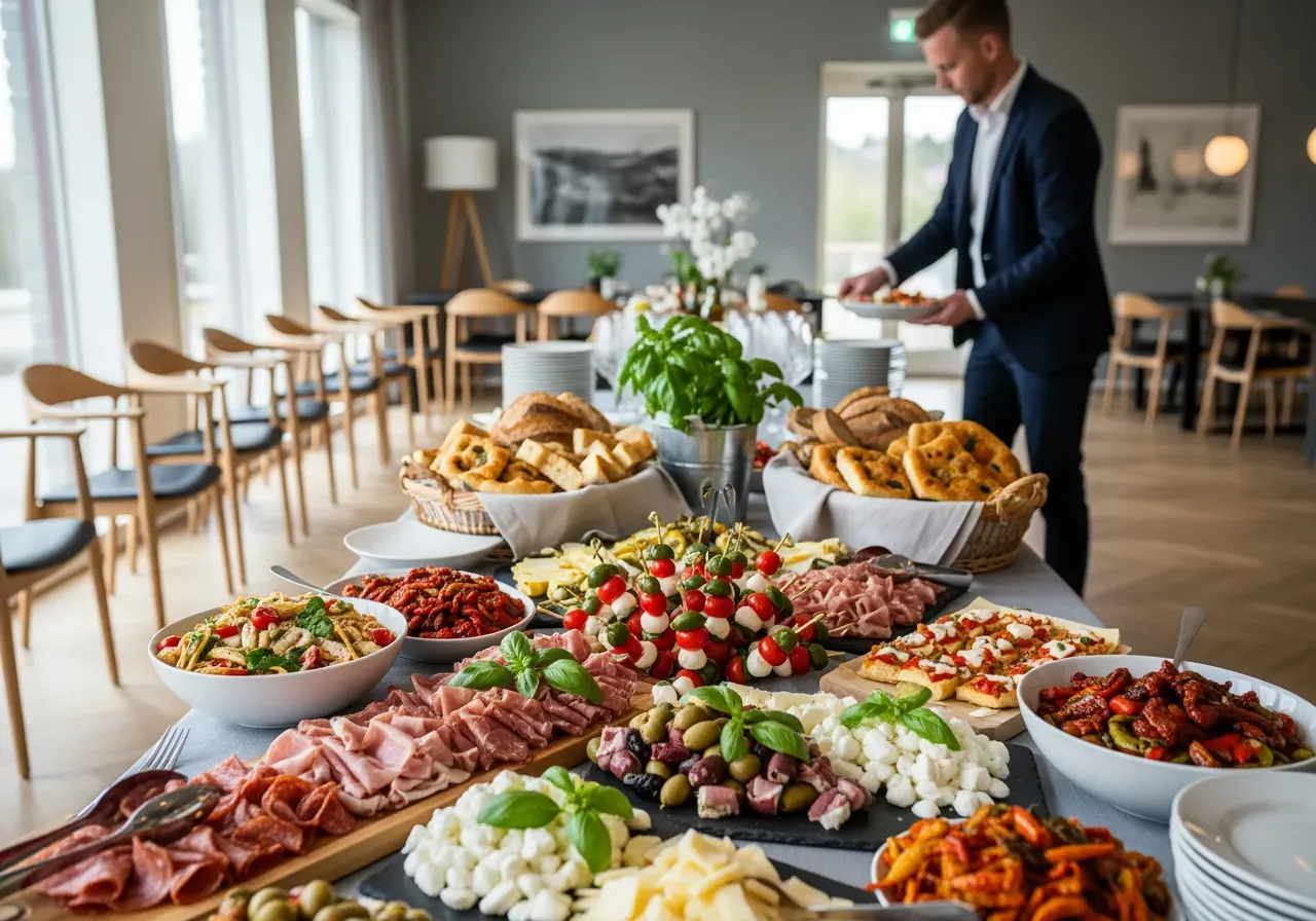 Italiensk festmat för företagsevent