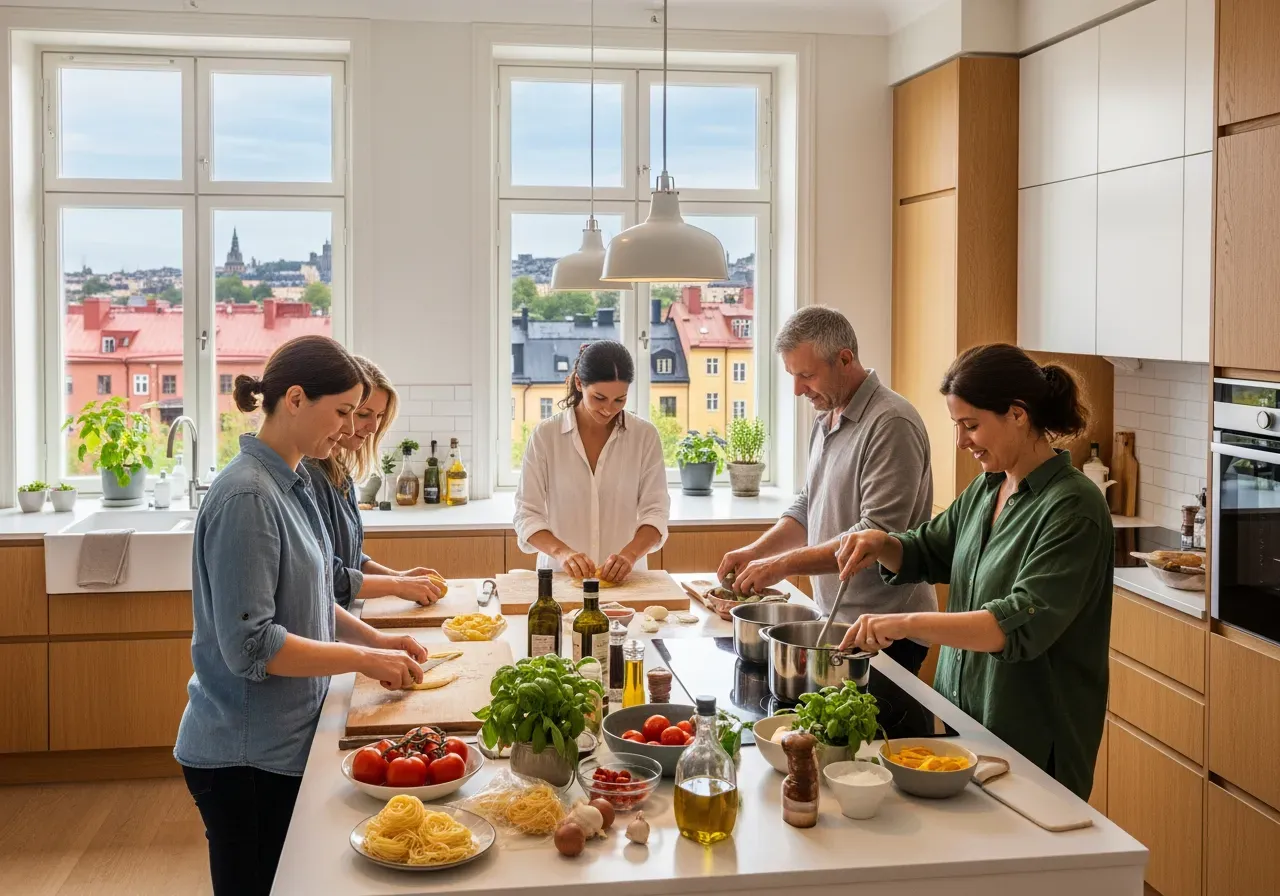 Italiensk familjematlagning i Stockholm