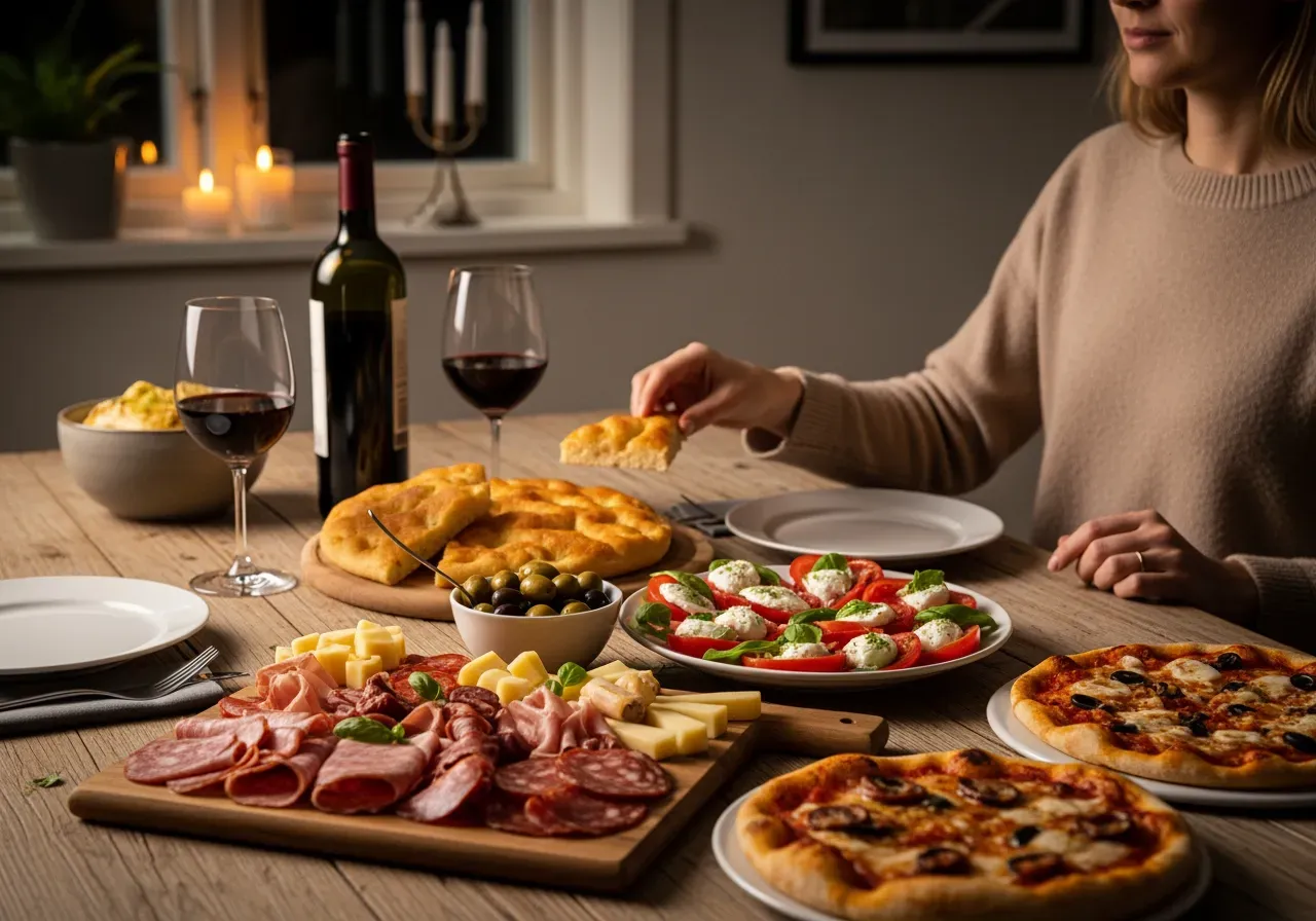 Italiensk festmat för par