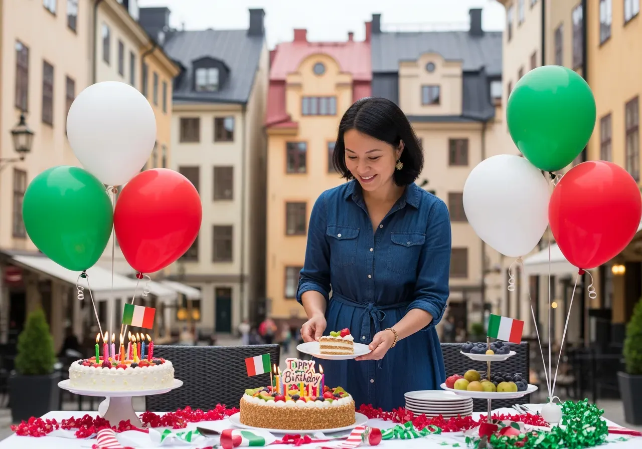 Italiensk födelsedag i Stockholm
