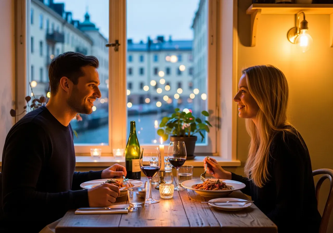 Romantisk italiensk parmiddag i Stockholm