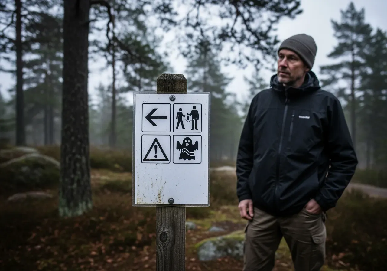 Etikett och säkerhet på spökvandring