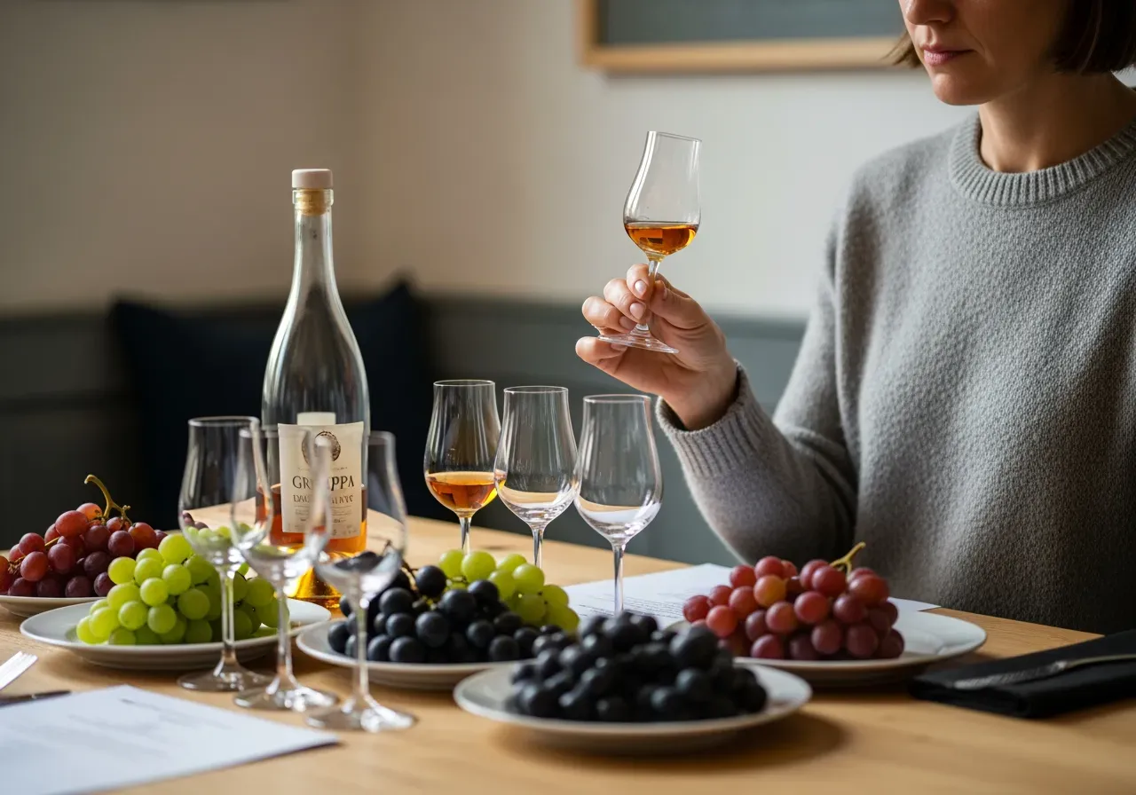 Grappaprovning i Stockholm med druvor