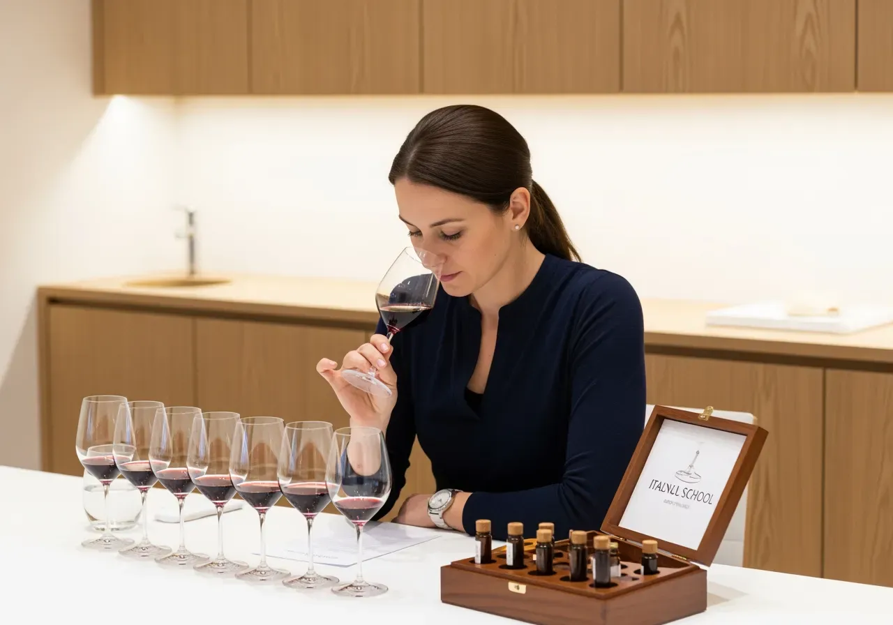 Doftskola italienska röda viner Stockholm