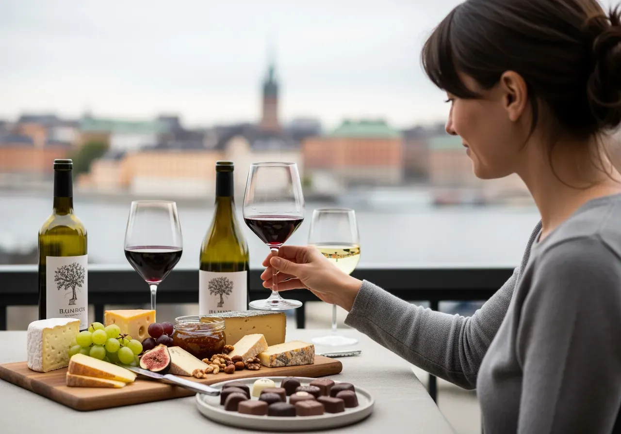 Ost och choklad med vin i Stockholm