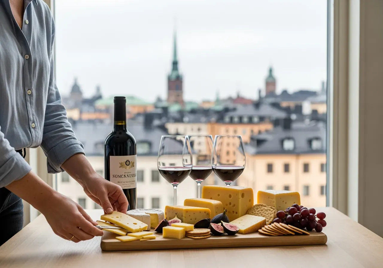 Metod för ost och vin i Stockholm