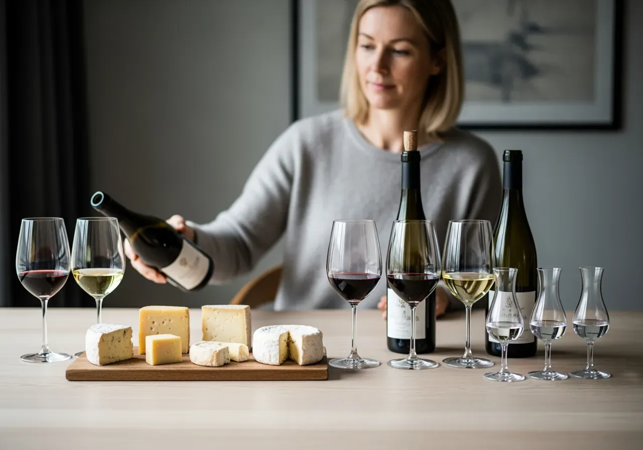 Smakordning ost vin och grappa